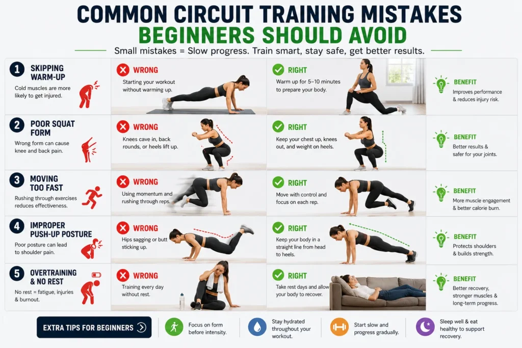 Common beginner mistakes during circuit training workouts