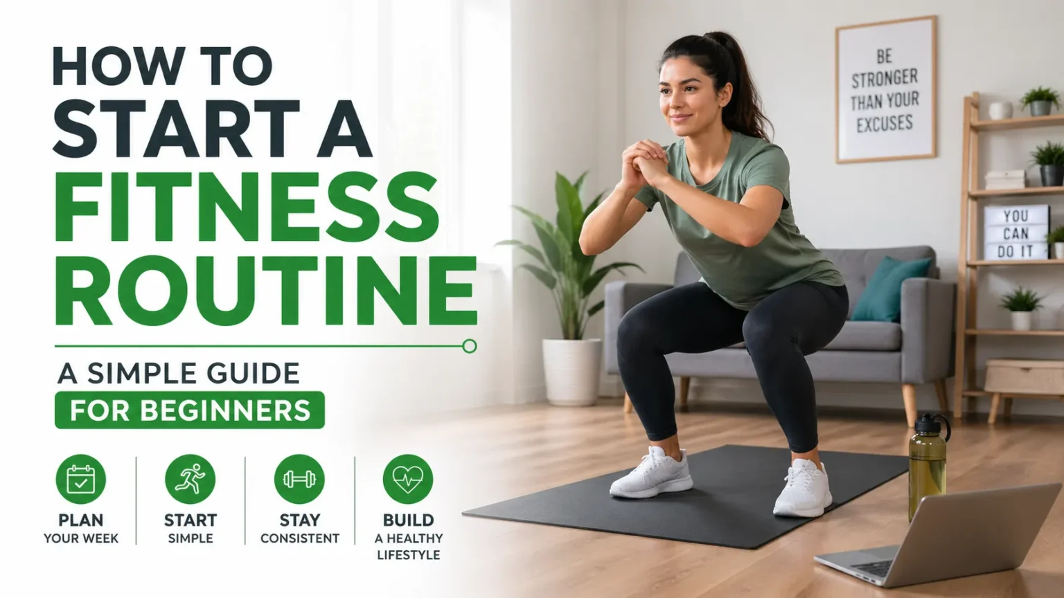 How to Start a Fitness Routine: A Simple Beginner Guide How to start a fitness routine at home with a simple beginner workout setup